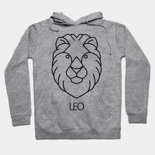 Leo Zodiac Sign - Black Hoodie